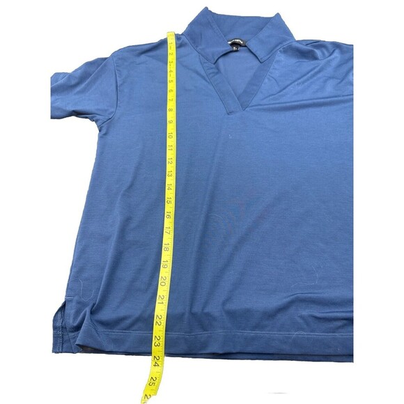 MERCER+METTLE Women's BLUE Stretch Moisture Wick Jersey Polo Sz M - Picture 9 of 9